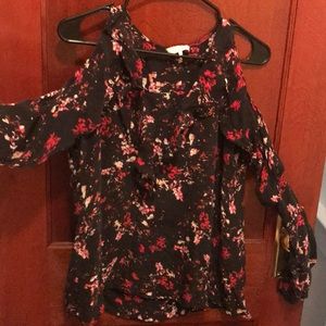 Off the shoulder floral blouse. Parker